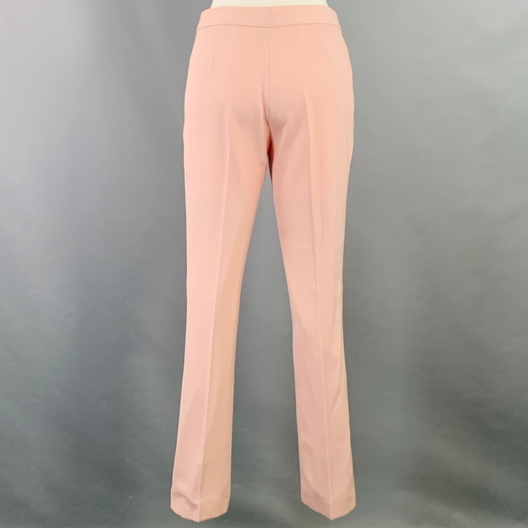 STELLA McCARTNEY Size 4 Light Pink Wool Slim Fit Flat Front Dress Pants