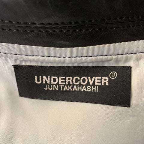 UNDERCOVER SS2018 Size M Black Leather Biker Jacket