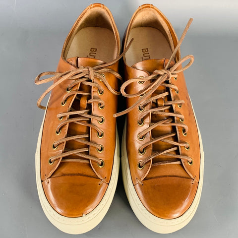 BUTTERO Size 8 Brown Leather Low Top Sneakers