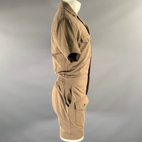 MR TURK Size S Brown Cotton Blend Romper