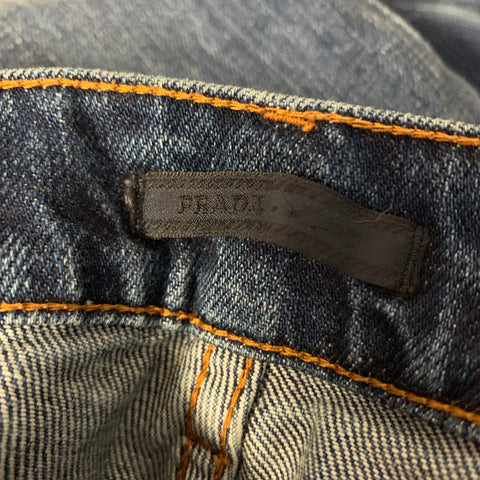 PRADA Size 36 Blue Indigo Wash Denim Button Fly Jeans