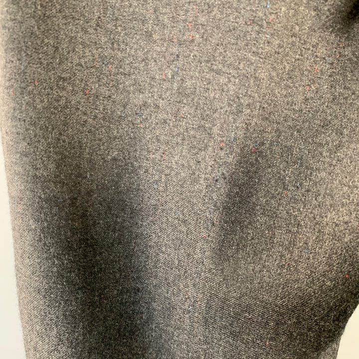 ADAM KIMMEL Size L Charcoal Grey Wool Twill Tapered Zip Fly Dress Pants