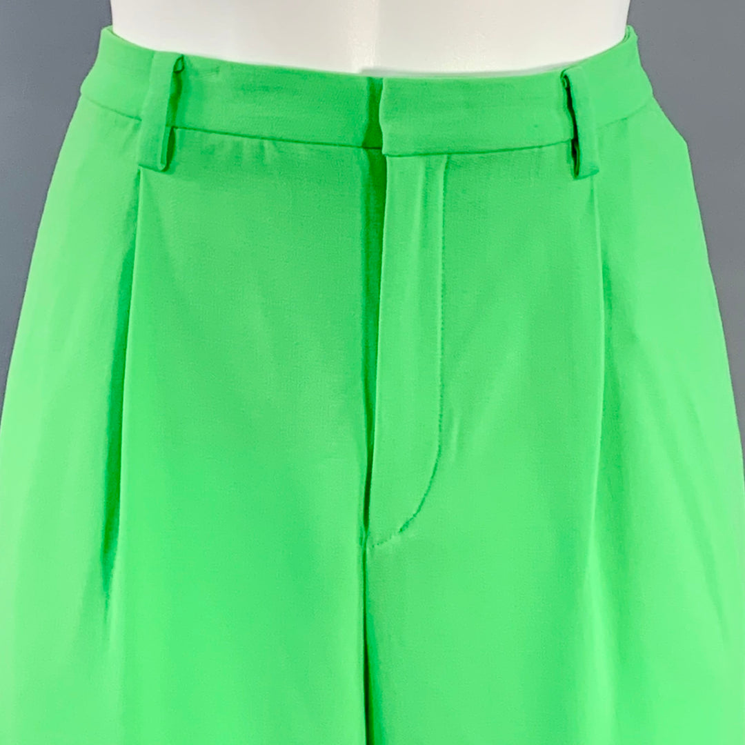 RALPH LAUREN COLLECTION Size 4 Green Lime Wool Blend Pleated Dress Pan –  Sui Generis Designer Consignment
