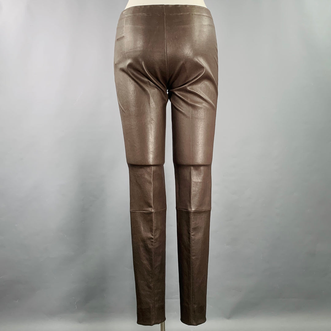 STOULS Size XL Brown Lambskin Leather Elastic Waistband Dress Pants – Sui  Generis Designer Consignment