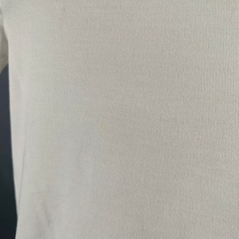 STONE ISLAND Size L White Cotton Half Placket Polo