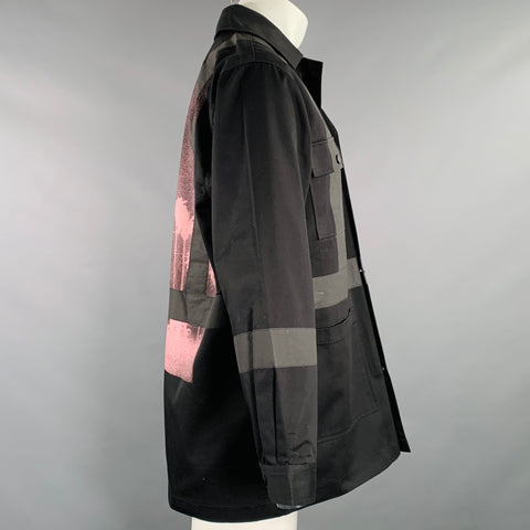 U.P.W.W. Size S Black Pink Photo Polyester Cotton Jacket