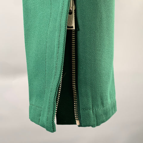 LANVIN Size 30 Green Cotton Blend Zip Fly Casual Pants