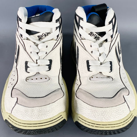 HED MAYNER x REEBOK Size 10 Blacktop White Black Color Block Leather Chunky Sole Sneakers