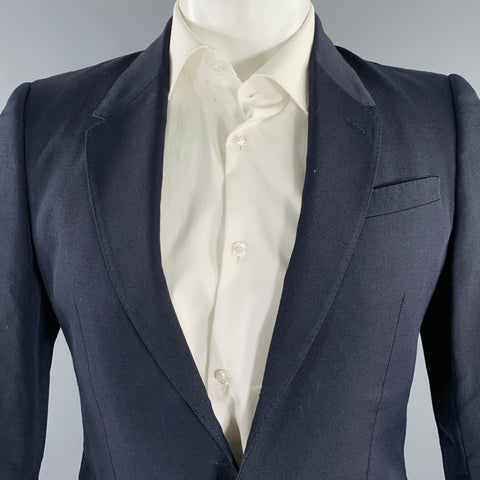 BURBERRY PRORSUM Veste de sport en laine vierge et mohair noire taille 36