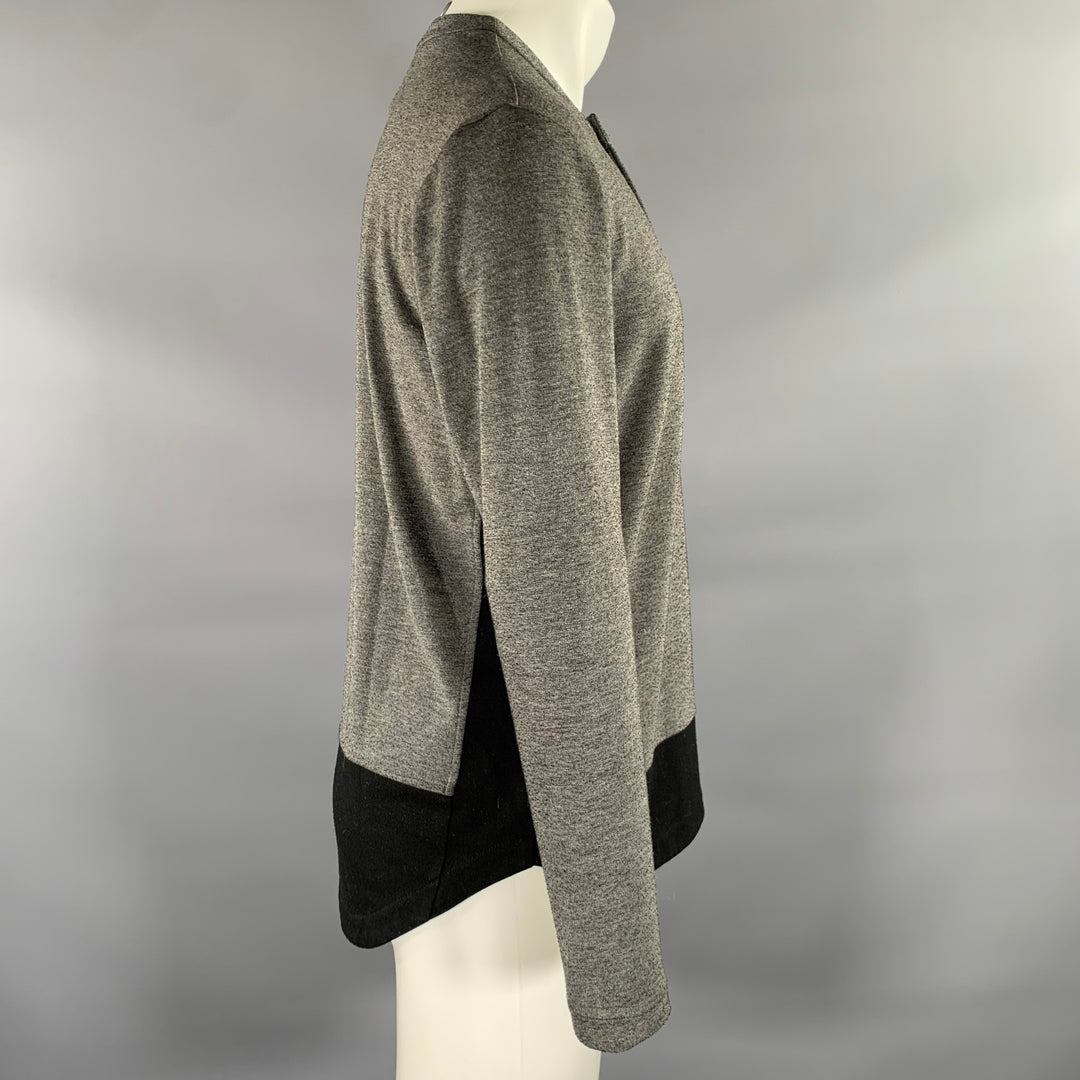 PUBLIC SCHOOL Size S Grey Black Heather Polyester Henley Pullover