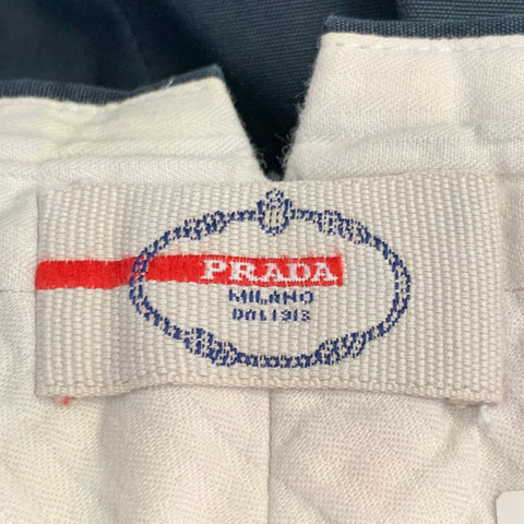 PRADA Size 36 Black Cotton Flat Front Zip Fly Shorts