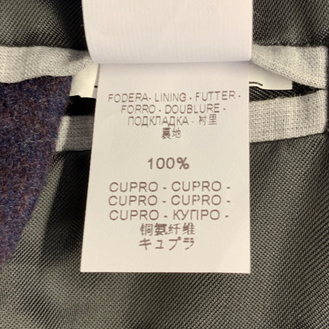 BRUNELLO CUCINELLI Size 48 Purple Wool Cashmere Coat