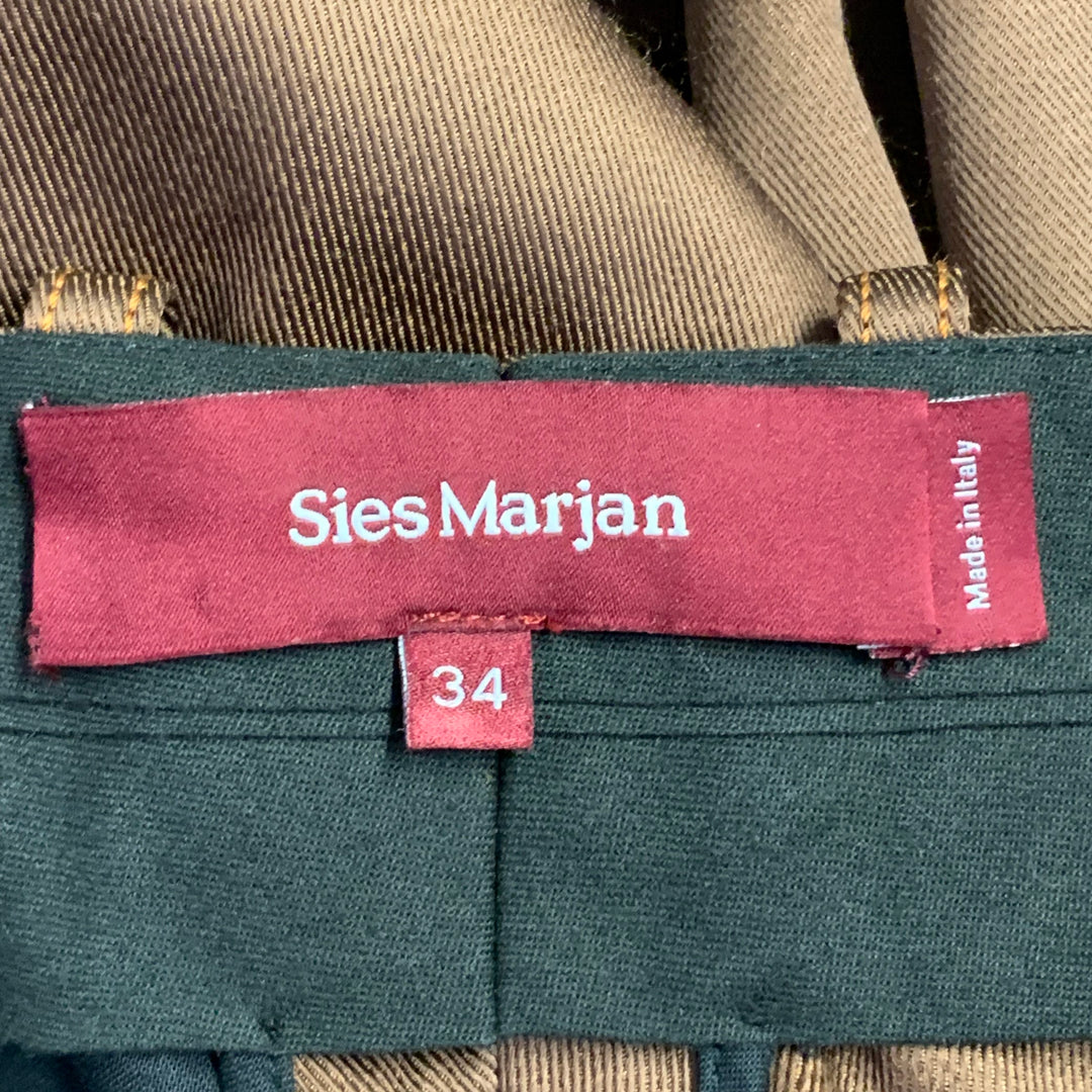 SIES MARJAN Size 34 Brown Acetate Blend Pleated Dress Pants