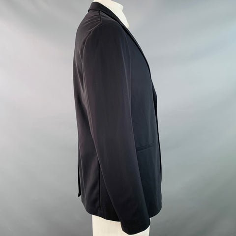 THEORY Size 44 Regular Clinton Black Polyamide Blend Notch Lapel Sport Coat