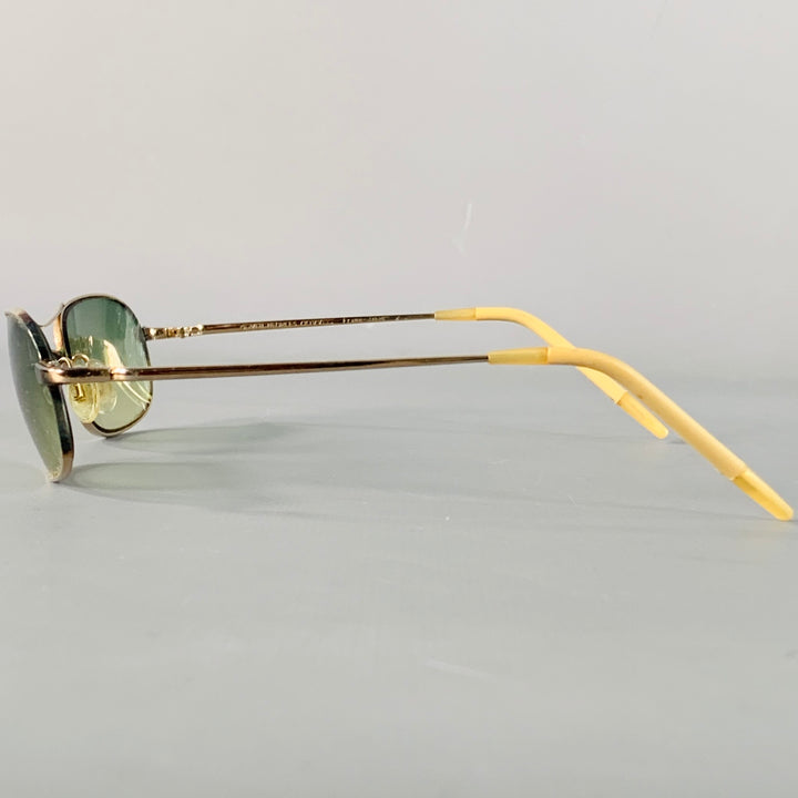 OLIVER PEOPLES Speedster Gold Metal Narrow Aviator Sunglasses