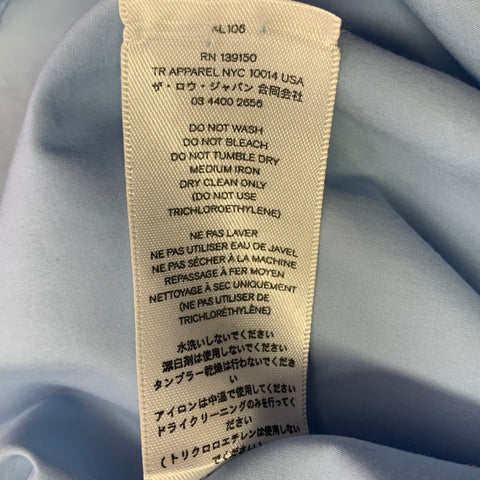 THE ROW Size S Blue Cotton Camp Short Sleeve Shirt
