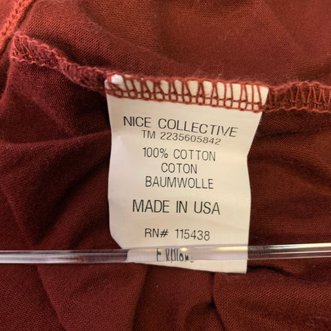 NICE COLLECTIVE Size XL Red Cotton Classic T-shirt