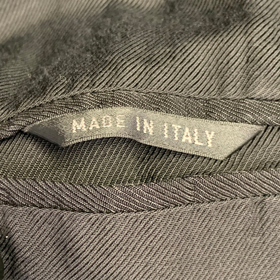 ANN DEMEULEMEESTER Size 44 Black Twill Viscose Virgin Wool Sport Coat