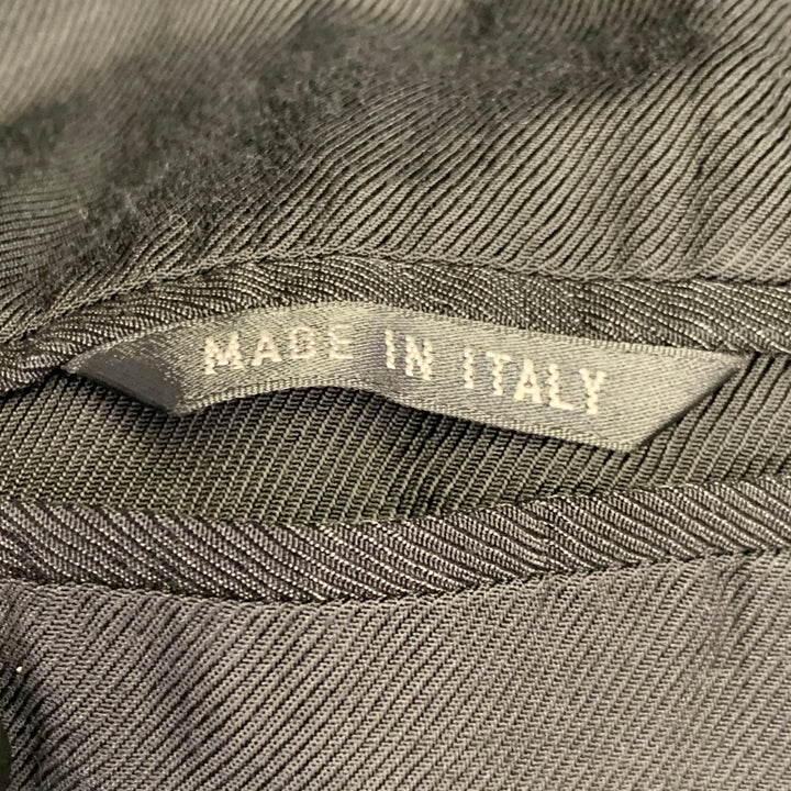 ANN DEMEULEMEESTER Size 44 Black Twill Viscose Virgin Wool Sport Coat