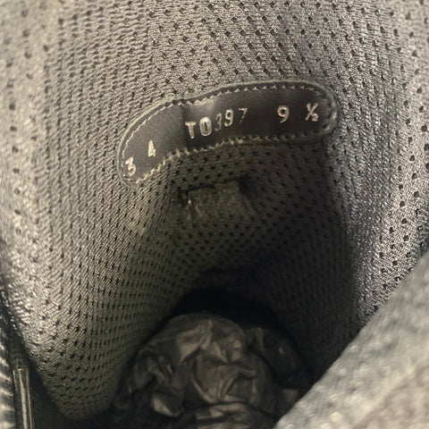 PRADA Size 10.5 Brown Black Leather Ankle Boots