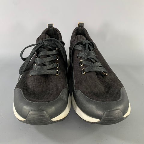 BUSCEMI Size 11 Black Knit Lace Up Lace Up Shoes