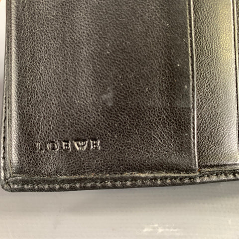 LOEWE Black Dark brown Leather Wallet