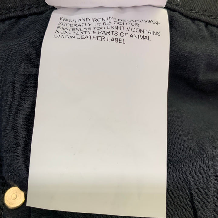 ESCADA Size 12 Black Cotton Blend 5 Pocket Jeans