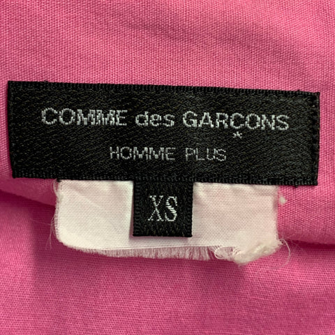 COMME des GARCONS HOMME PLUS Size XS Pink Multi Color Ruffled Short Sleeve Shirt