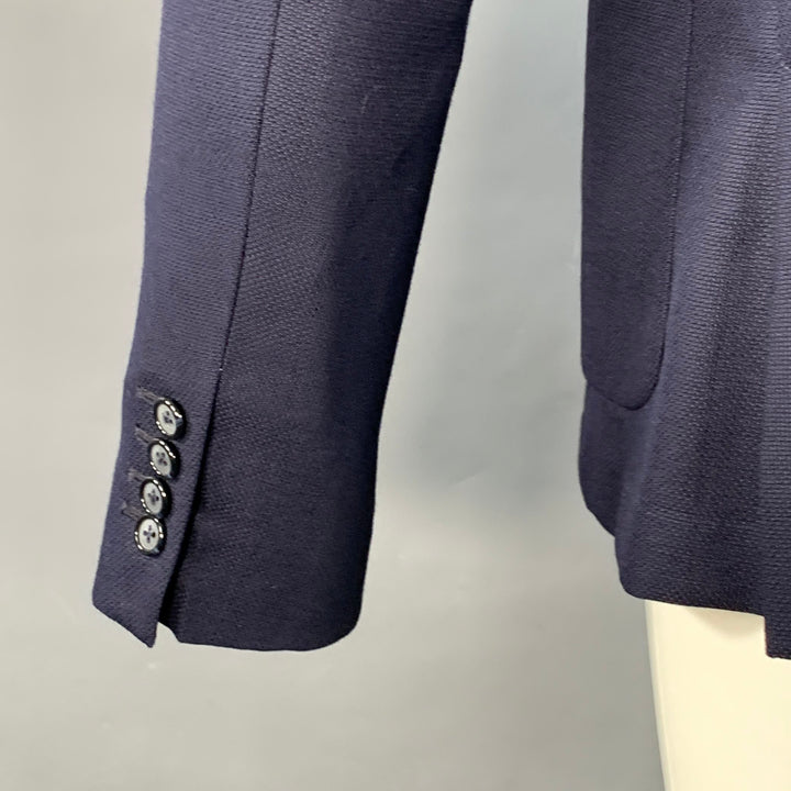 AMI by ALEXANDRE MATTIUSSI Size 40 Navy Woven Wool Notch Lapel Sport Coat