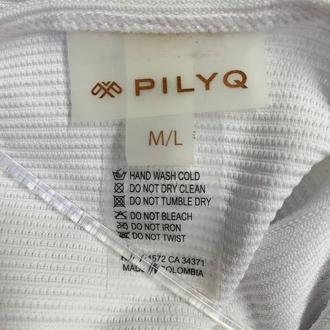 PILYQ Size M Monique White Polyamide Blend Fringe Sleeveless Casual Top