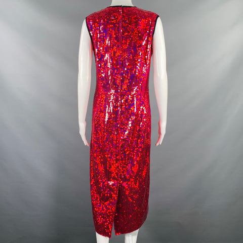 MARC JACOBS Robe droite rouge à sequins en polyester Taille 0