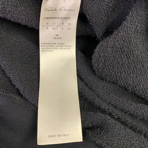 RICK OWENS Size S Black Cotton Polyester Hoodie Sweatshirt