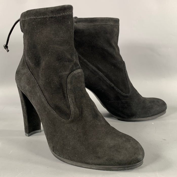 STUART WEITZMAN Size 9 Black Suede Chelsea Boots