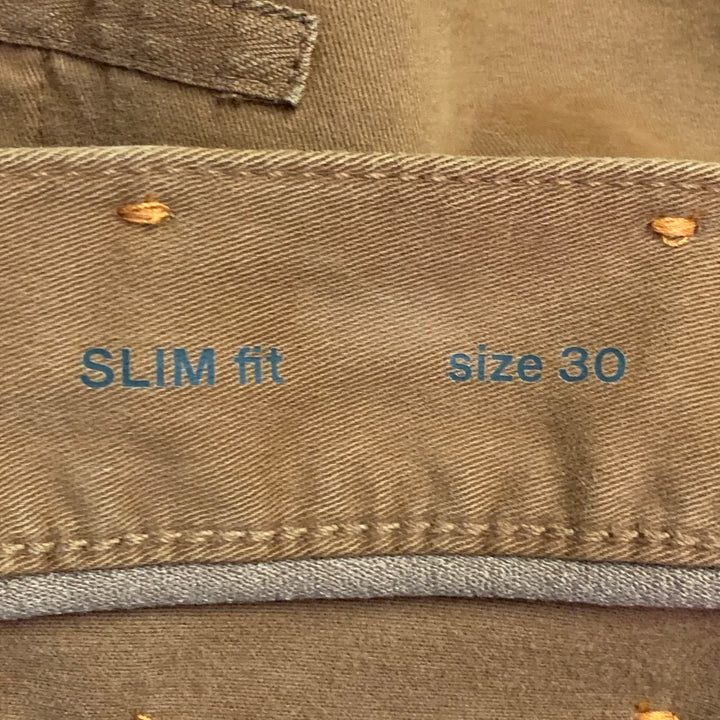 ERMENEGILDO ZEGNA Size 30 Brown Cotton Blend Slim Fit Jean Cut Casual Pants
