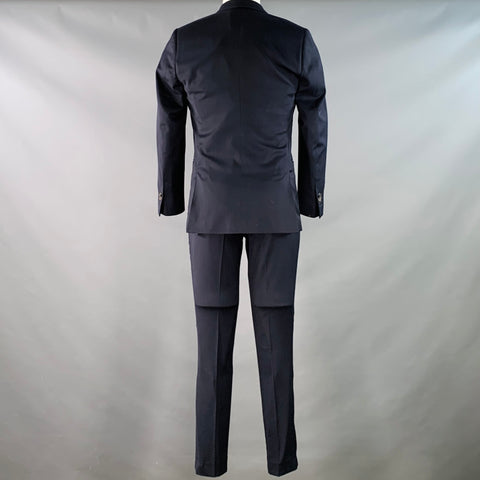 PAUL SMITH Size 36 Navy Wool Single Breasted Slim Fit Notch Lapel Suit
