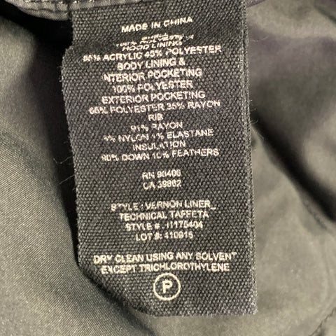 THEORY Size M Vernon Black Polyester Reversible Zip Up Jacket