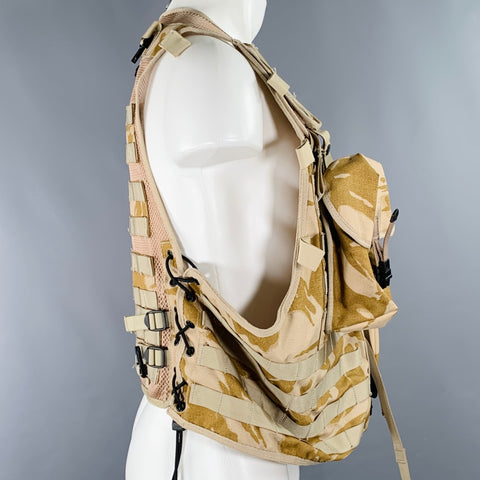 CHRISTOPHER RAEBURN Size M Beige Camel Camo Mesh Utility Vest