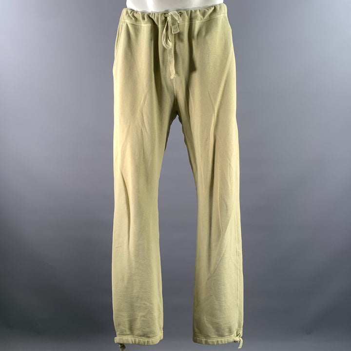 VISVIM Size M Green Washed Cotton Sweatpants