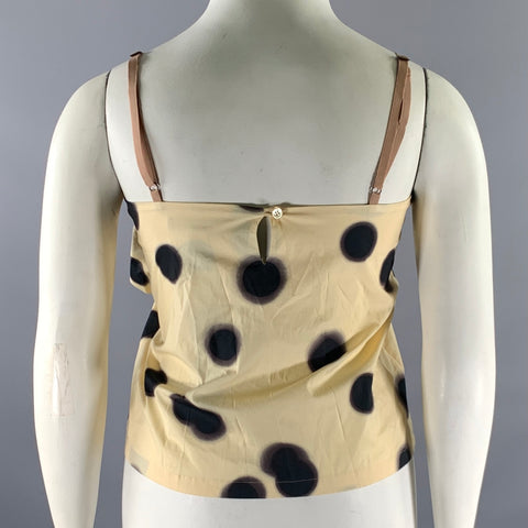 MARC by MARC JACOBS Size 8 Cream Black Cotton Blend Polka Dot Casual Top