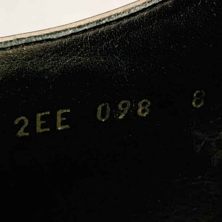 PRADA Size 9 Silver Metallic Perforated Leather Wingtip Lace-Up Shoes