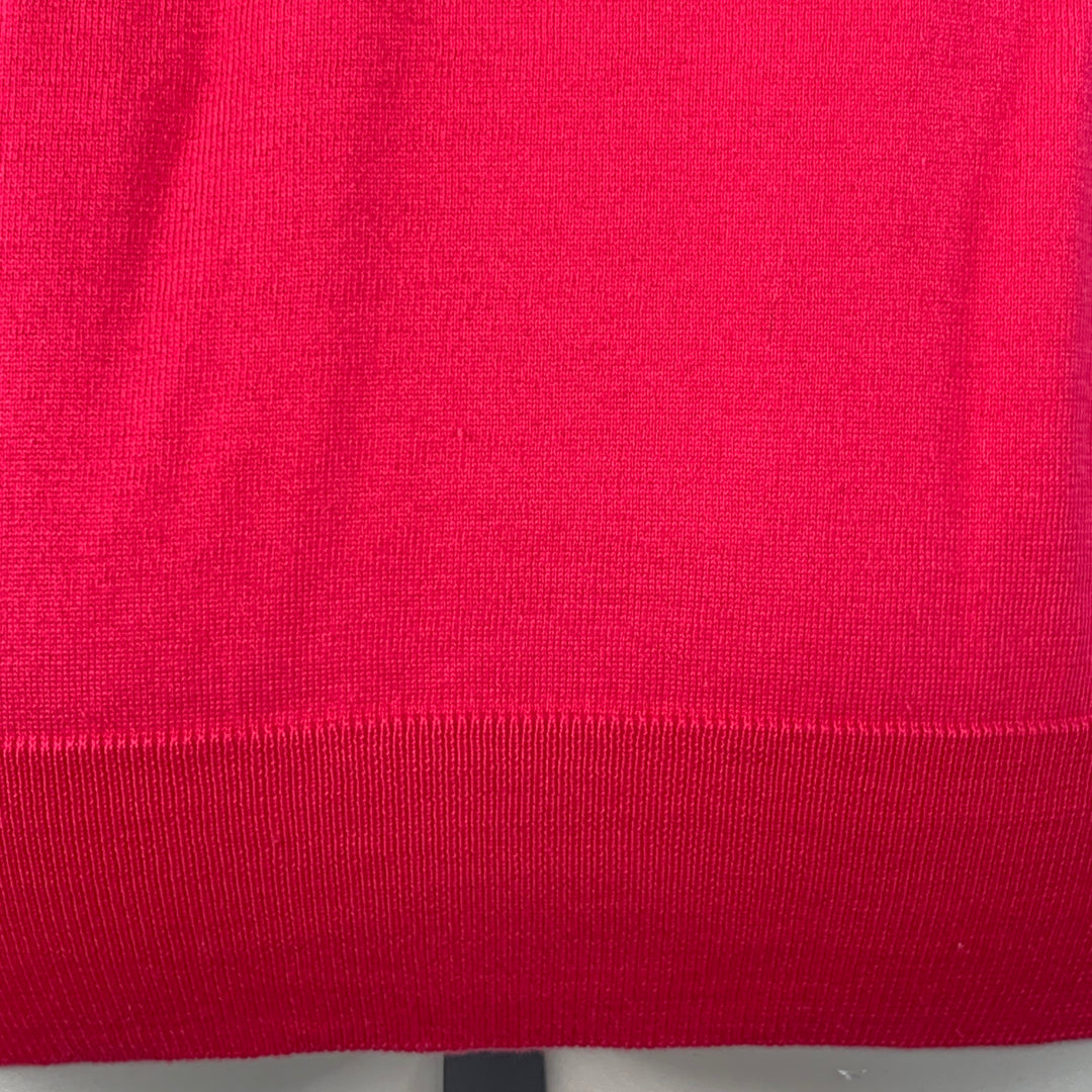 RALPH LAUREN COLLECTION Size M Fuchsia Pink Cotton Crew Neck Pullover