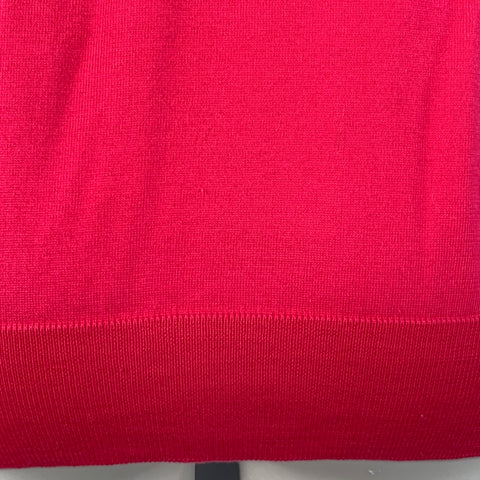 RALPH LAUREN COLLECTION Size M Fuchsia Pink Cotton Crew Neck Pullover
