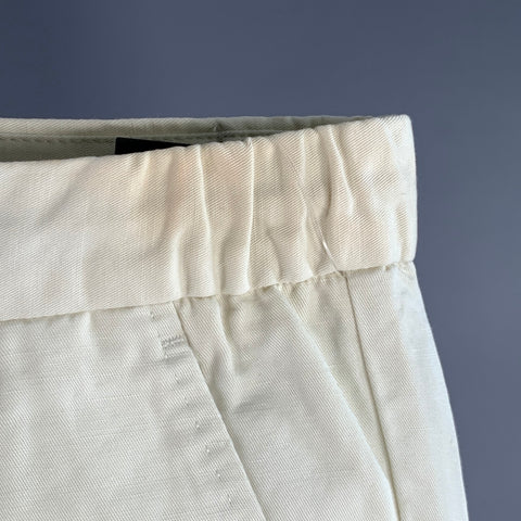 SUITSUPPLY Size 30 White Cotton Linen Drawstring Casual Pants