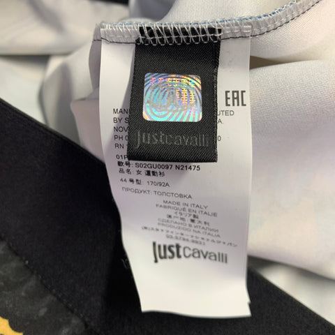 JUST CAVALLI Size 8 Blue Black Yellow Polyester Blend Pullover