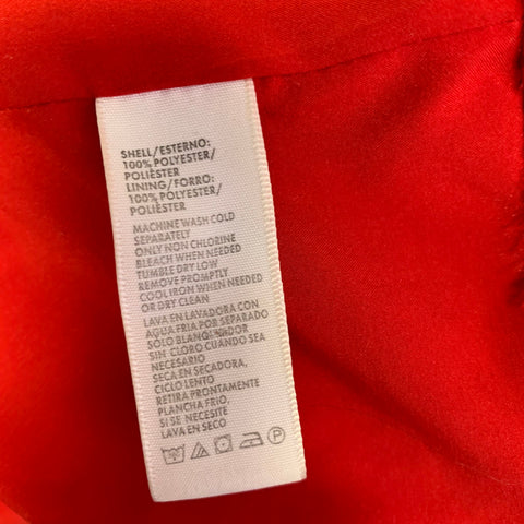 REBECCA MINKOFF Size M Red Polyester Textured Biker Jacket