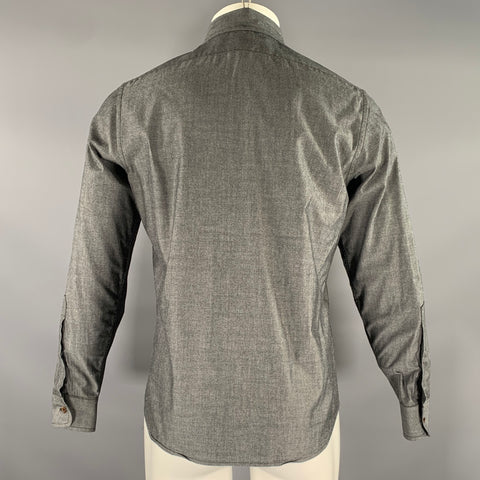 TAYLOR STITCH Size S Grey White Heather Pointed Collar Long Sleeve Shirt
