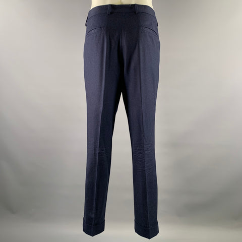BRUNELLO CUCINELLI Size 40 Navy Wool Notch Lapel Suit