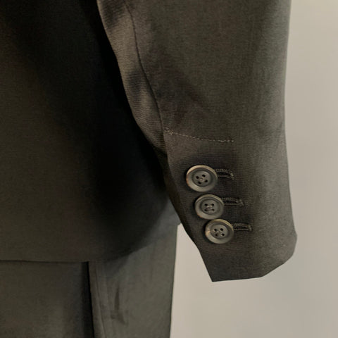 YOHJI YAMAMOTO Chest Size 42 Black Triacetate Blend Double Breasted 34 31 Suit