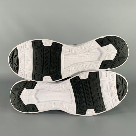 APL Size 11 -Techloom Tracer- Black White Perforated Nylon Sneakers