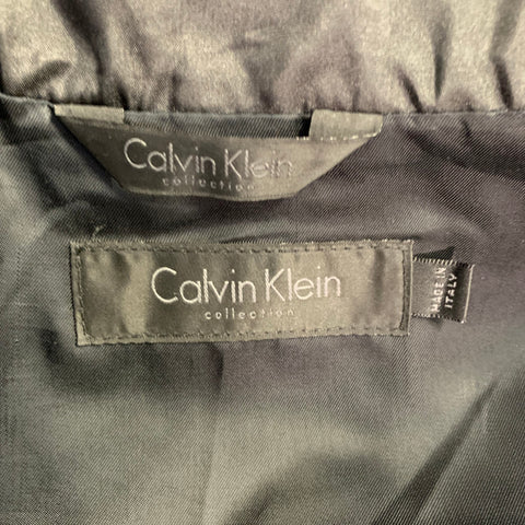 Blouson matelassé zippé en polyester noir CALVIN KLEIN COLLECTION Taille 40